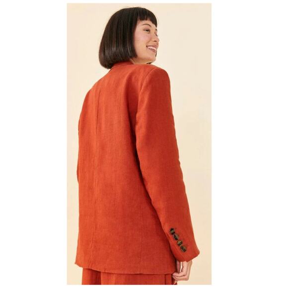 Farm Rio Linen Blazer Size Large - Picture 2 of 11